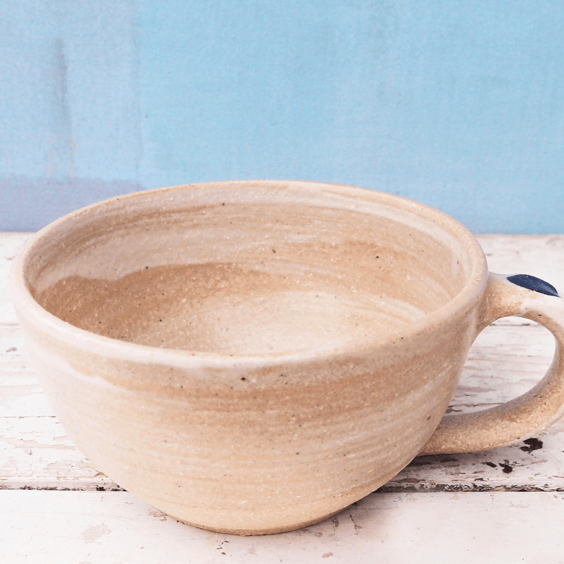 Cappuccino Coffee Cups in White-Blue | By Sabine Schmidt
