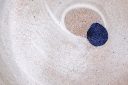 SabineSchmidtPottery Small Plate in White/Blue, Breakfast Plate With a Seaside Look Devon Ceramics