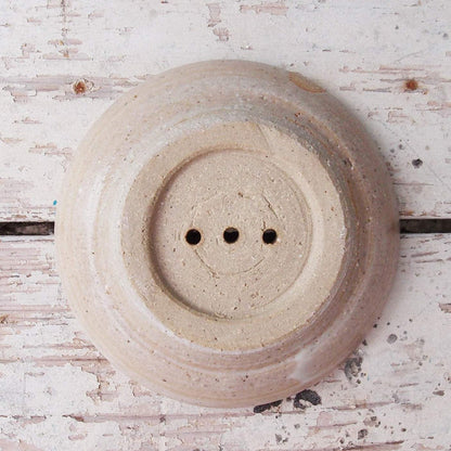 SabineSchmidtPottery Self-Draining Soap Dish in White/Blue, Ceramic Bathroom Accessories Devon Ceramics